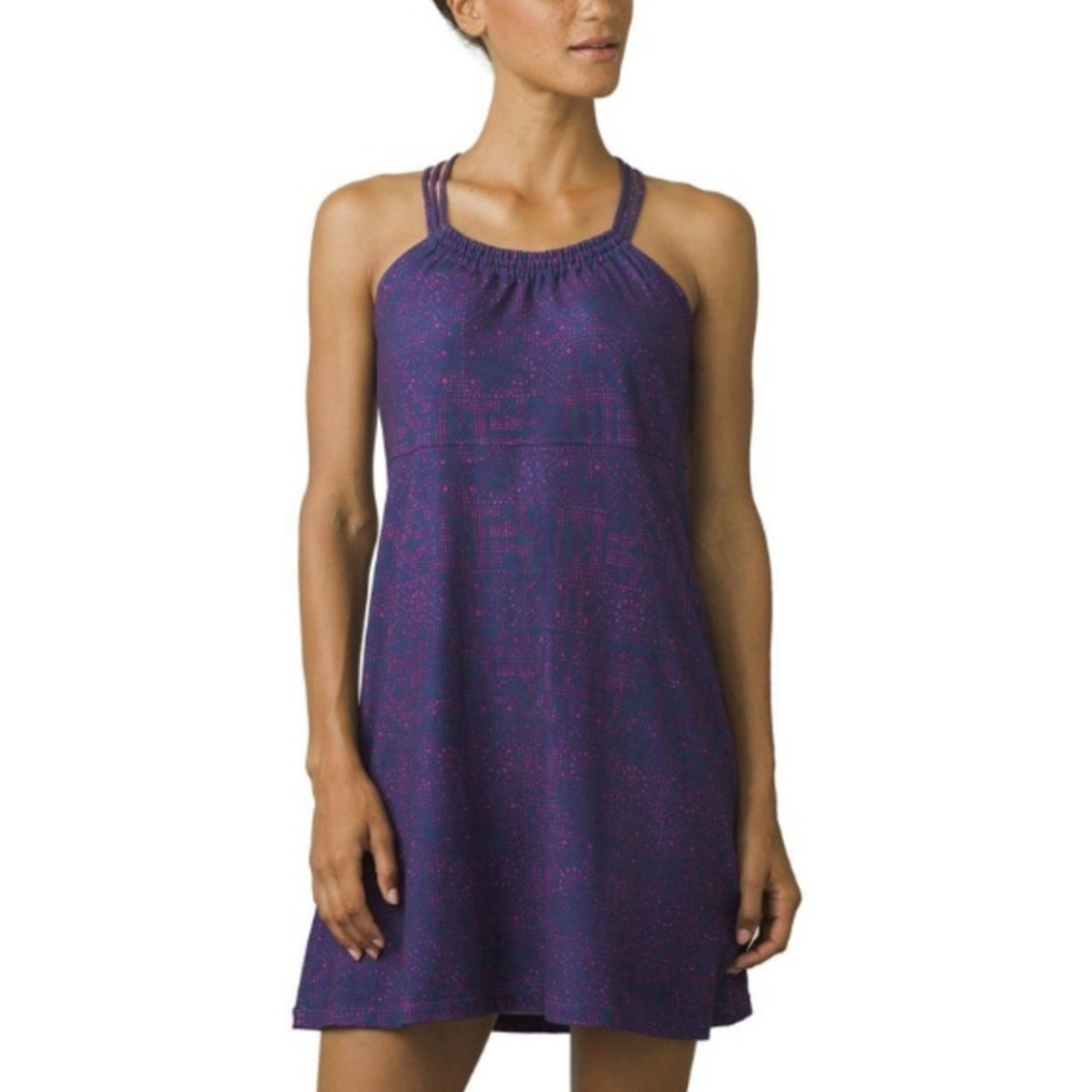 Prana Pristine Racerback Strappy Activewear Dress Nautical Mosaic Size XS
